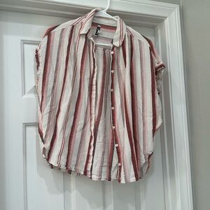 Madewell striped button down shirt